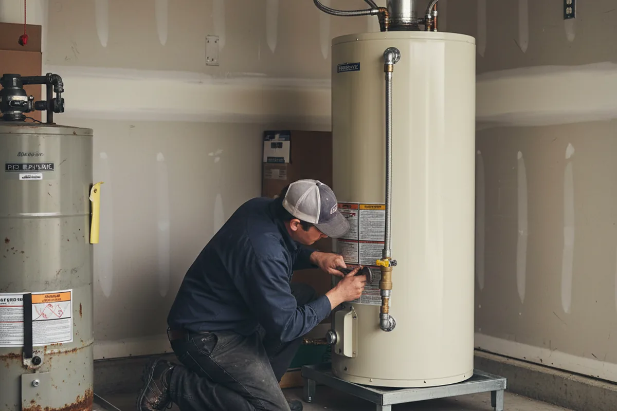 Water heater and shutoff valve replacement in Scurry